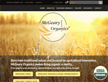 Tablet Screenshot of mcgearyorganics.com